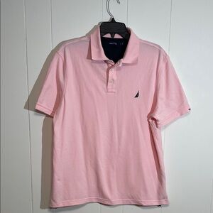 Nautica Men's Light Pink Polo Shirt size medium new